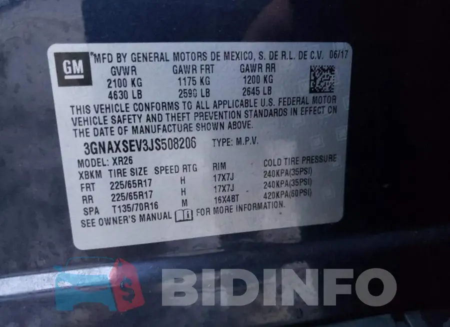 3GNAXSEV3JS508206 Photo# 13