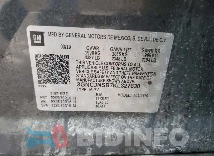 3GNCJNSB7KL327630 Photo# 13