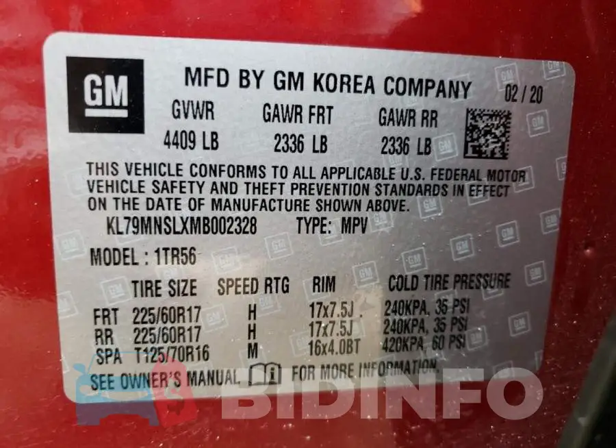 KL79MNSLXMB002328 Photo# 13