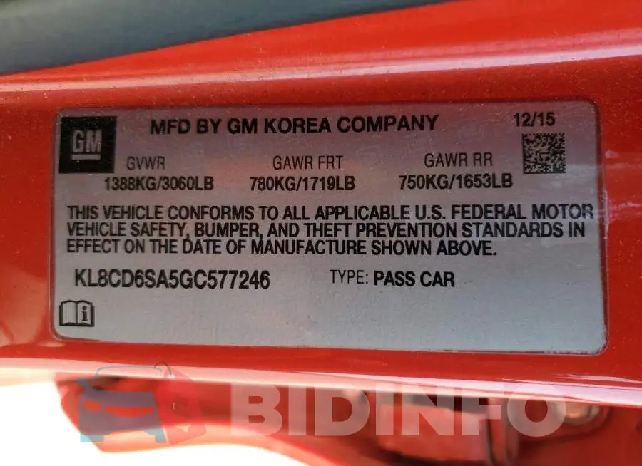 KL8CD6SA5GC577246 Photo# 12