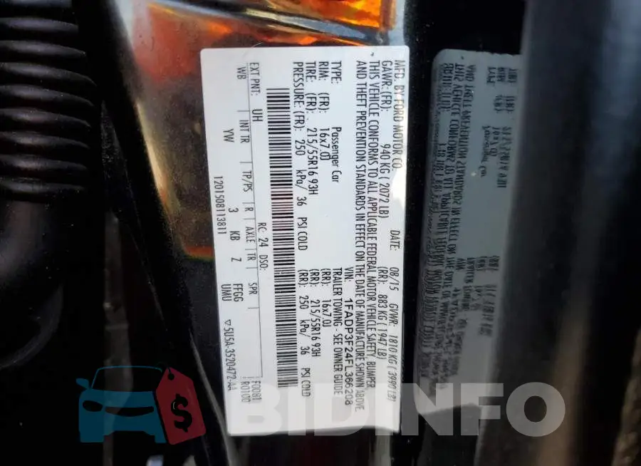 1FADP3F24FL366208 Photo# 12