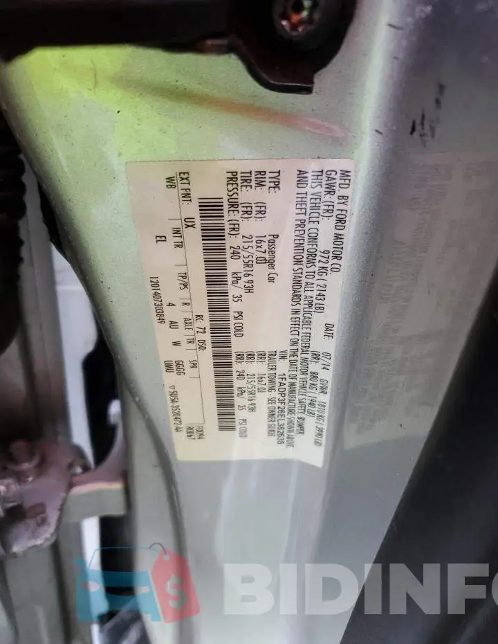 1FADP3F26EL382635 Photo# 12
