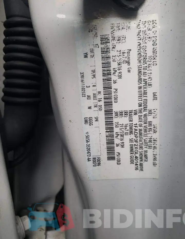 1FADP3F2XGL401416 Photo# 12