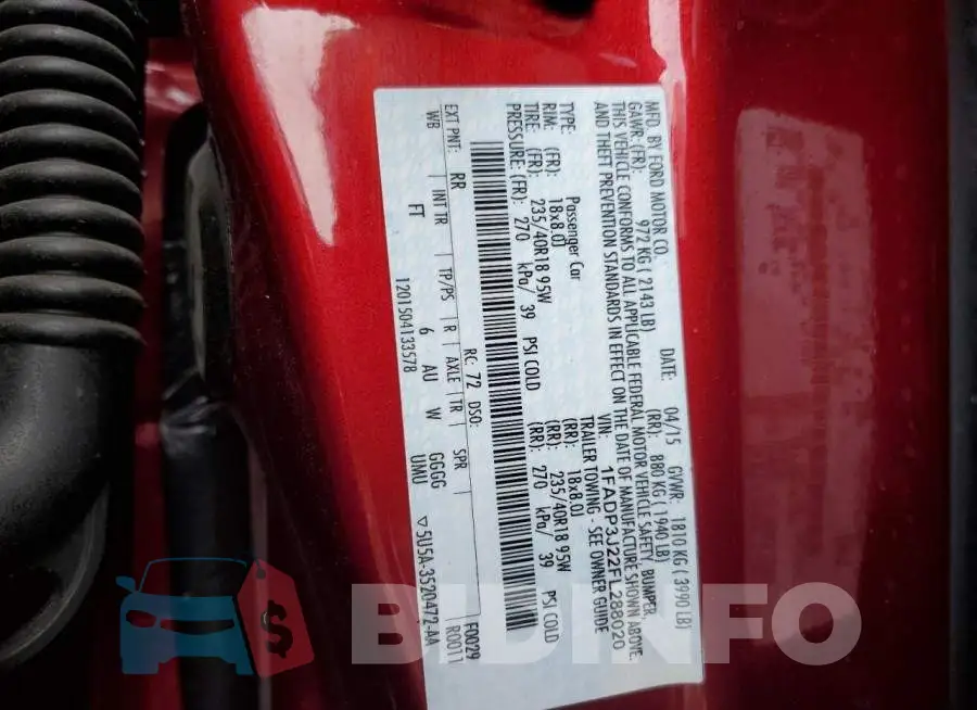 1FADP3J22FL288020 Photo# 12