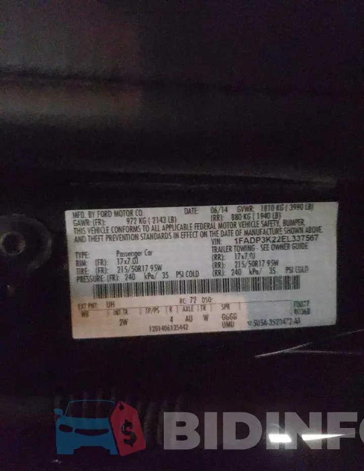 1FADP3K22EL337567 Photo# 10