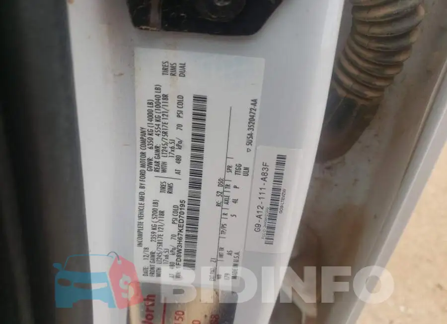 1FD8W3H67KED70195 Photo# 10