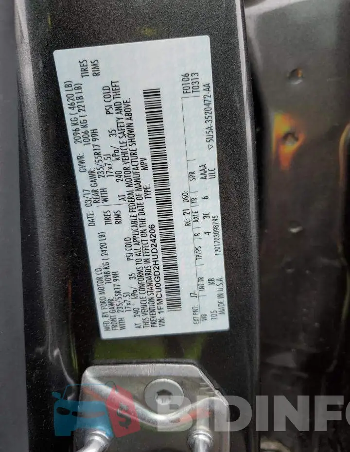 1FMCU0GD2HUD24206 Photo# 13