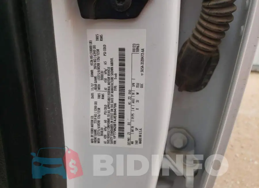 1FT7W2BT4JEB04706 Photo# 12