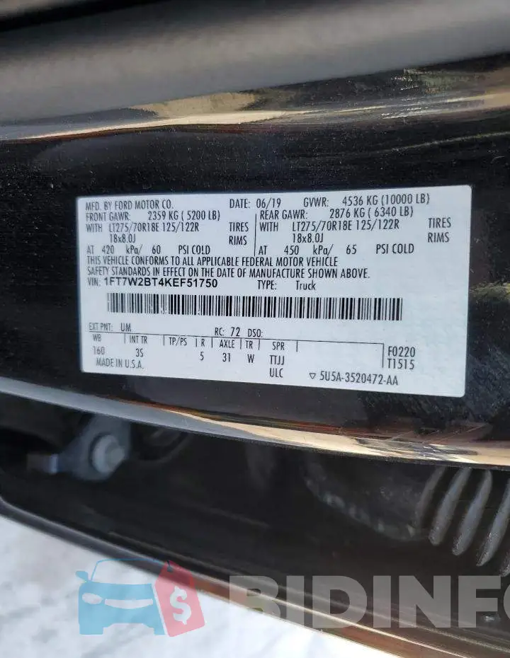 1FT7W2BT4KEF51750 Photo# 13