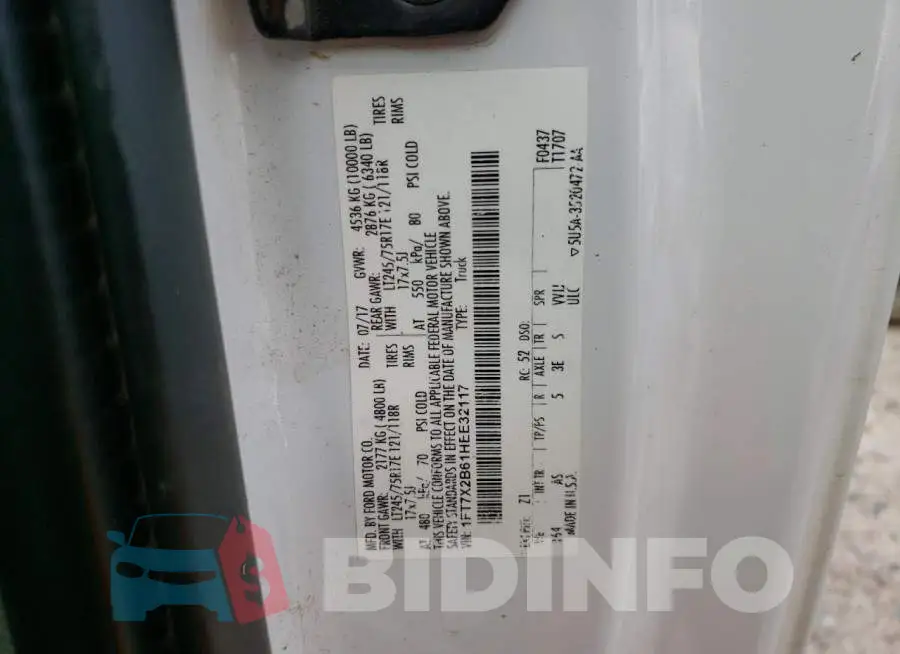 1FT7X2B61HEE32117 Photo# 12