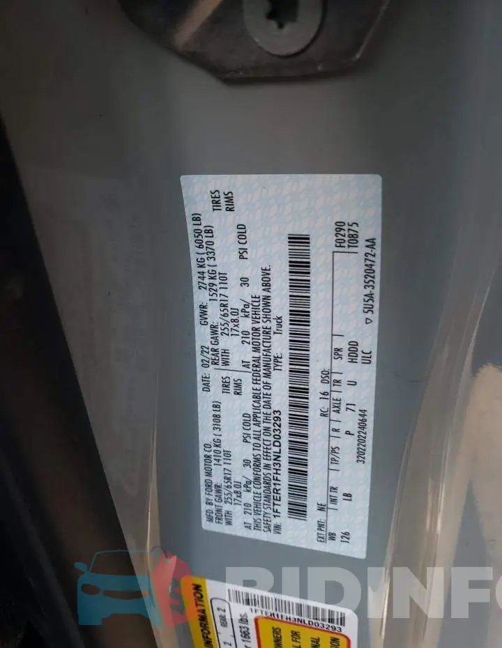 1FTER1FH3NLD03293 Photo# 12