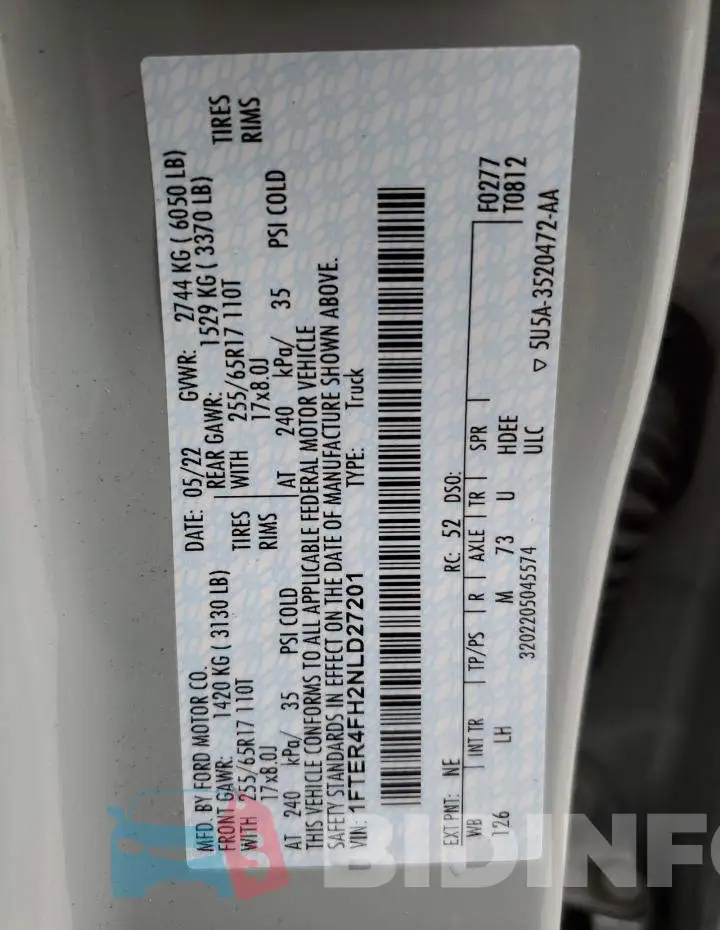 1FTER4FH2NLD27201 Photo# 13