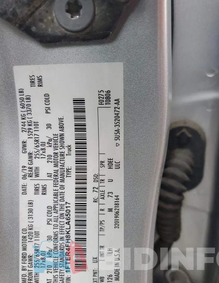1FTER4FH8KLA65017 Photo# 12