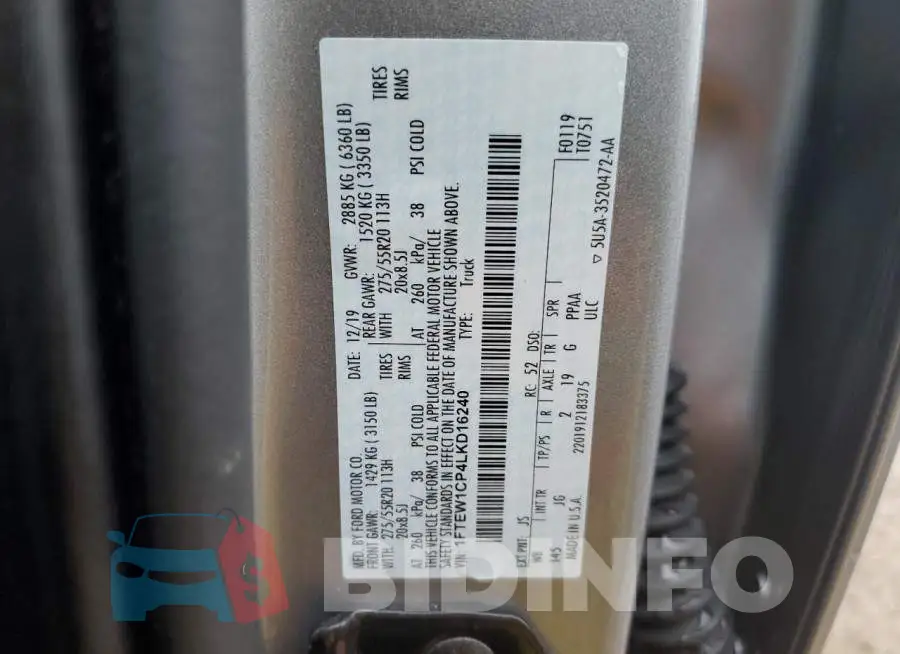 1FTEW1CP4LKD16240 Photo# 13