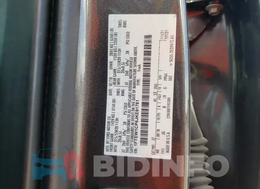 1FTEW1CP6JKE91781 Photo# 12