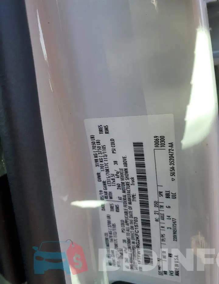 1FTFW1RG2KFC15703 Photo# 12
