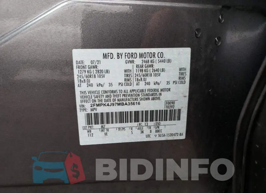 2FMPK4J97MBA35616 Photo# 12