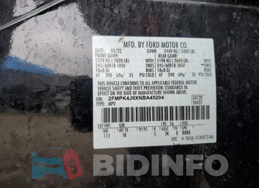 2FMPK4J9XNBA45204 Photo# 13