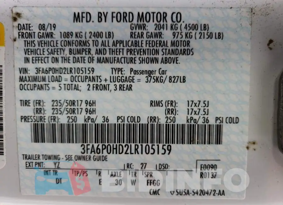 3FA6P0HD2LR105159 Photo# 13