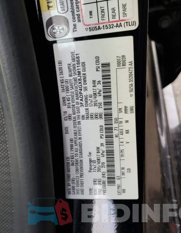 3FADP4GX8JM118681 Photo# 12