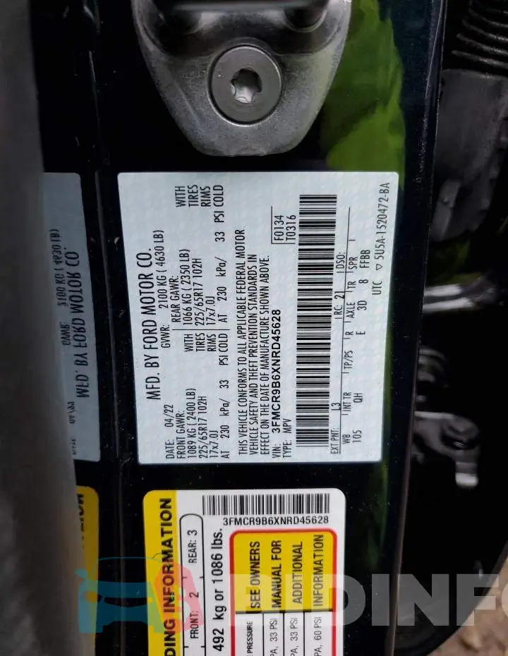 3FMCR9B6XNRD45628 Photo# 13