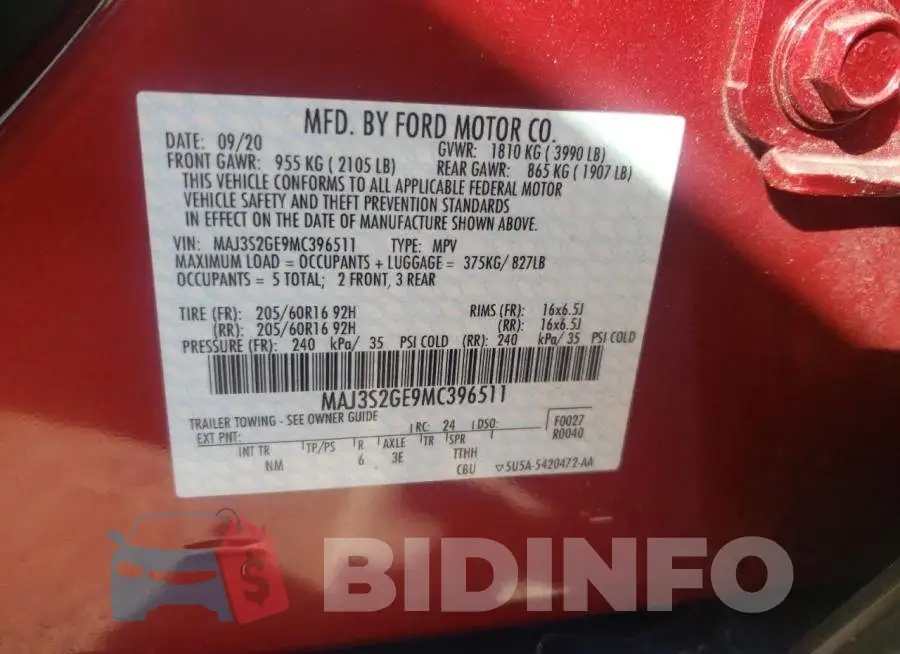 MAJ3S2GE9MC396511 Photo# 13