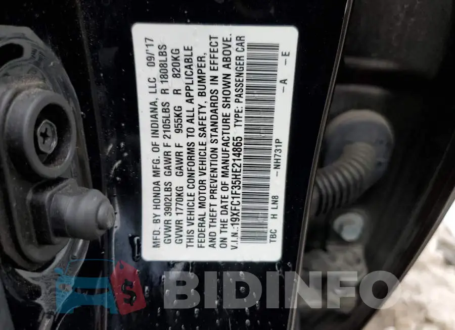 19XFC1F35HE214865 Photo# 13