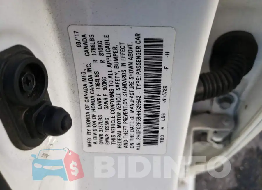 2HGFC2F58HH529642 Photo# 12