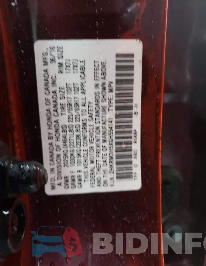 2HKRM3H5XGH554141 Photo# 13