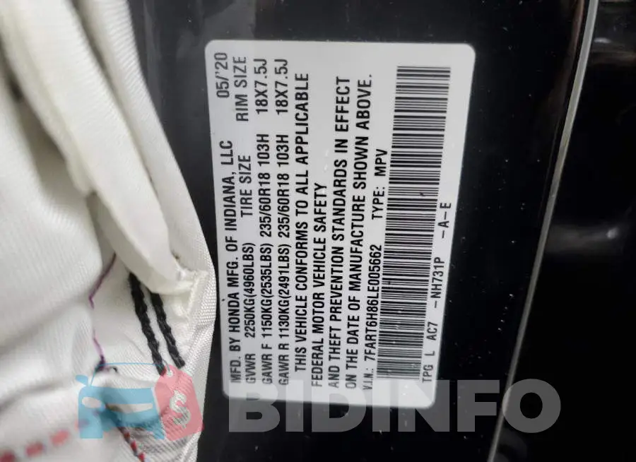 7FART6H86LE005662 Photo# 13
