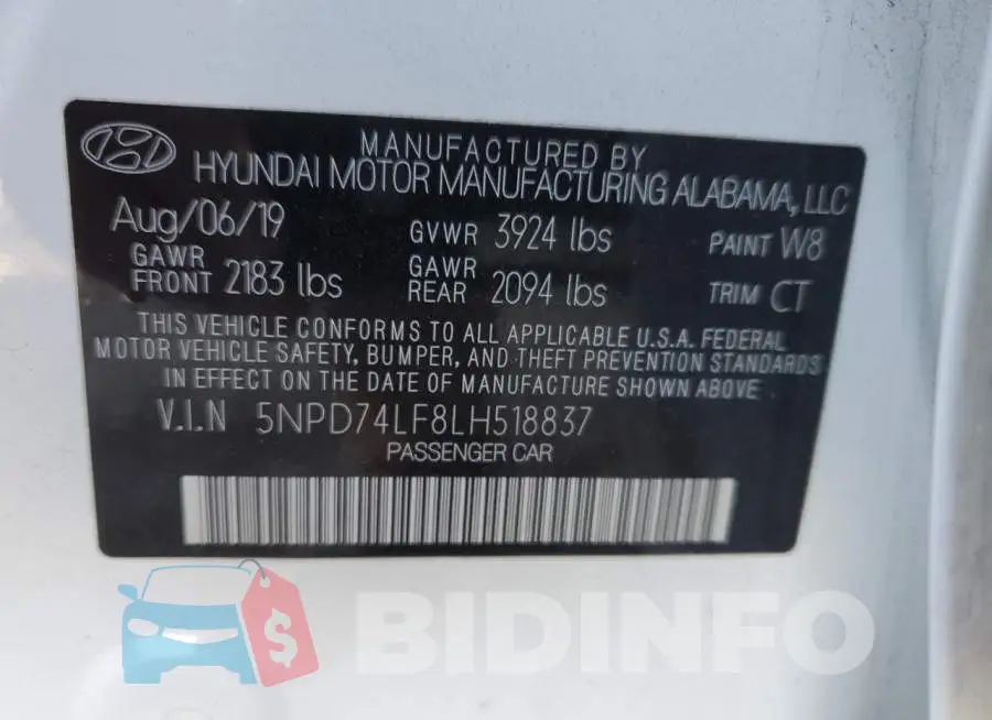 5NPD74LF8LH518837 Photo# 12