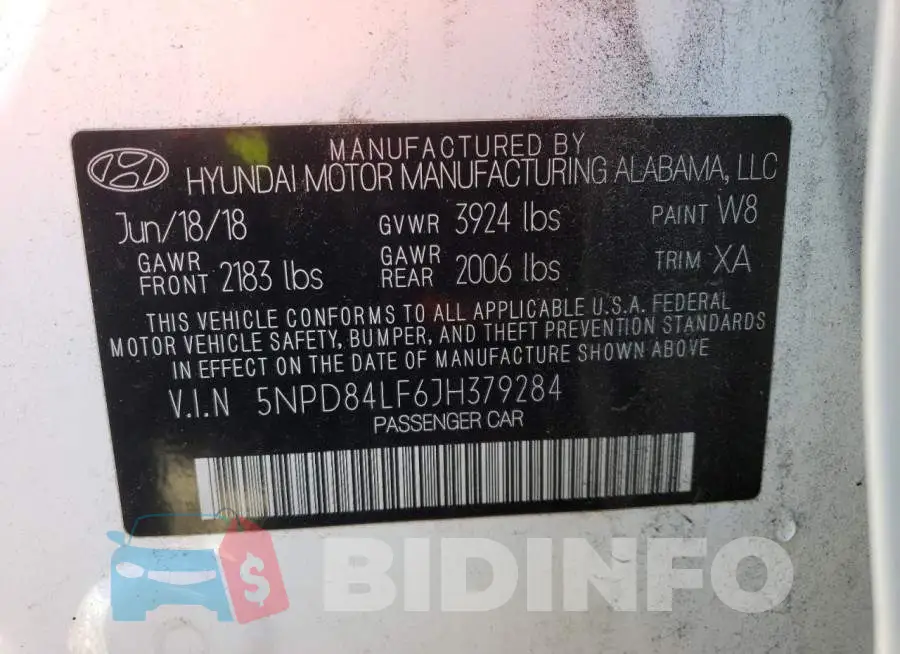 5NPD84LF6JH379284 Photo# 12