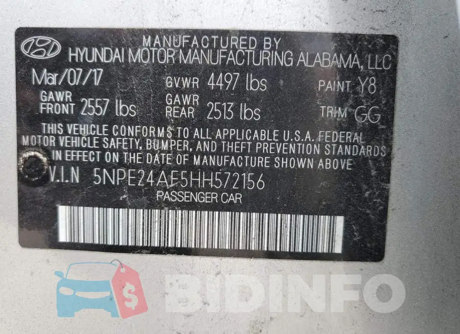 5NPE24AF5HH572156 Photo# 12