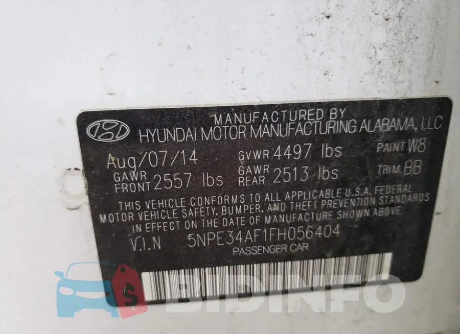 5NPE34AF1FH056404 Photo# 10