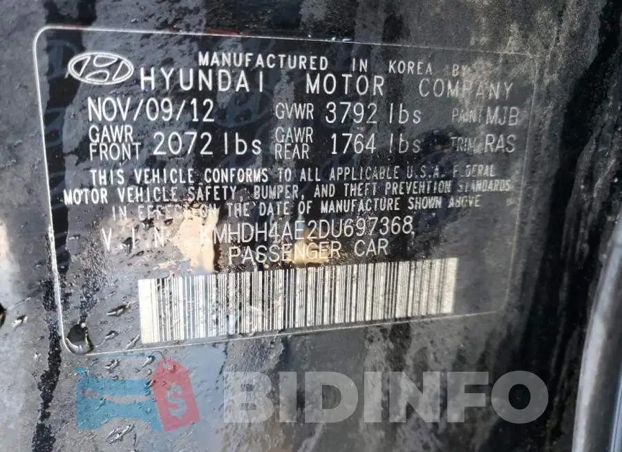 5NPEB4AC7EH886196 Photo# 12