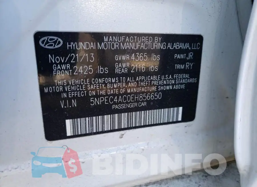 5NPEC4AC0EH856650 Photo# 12