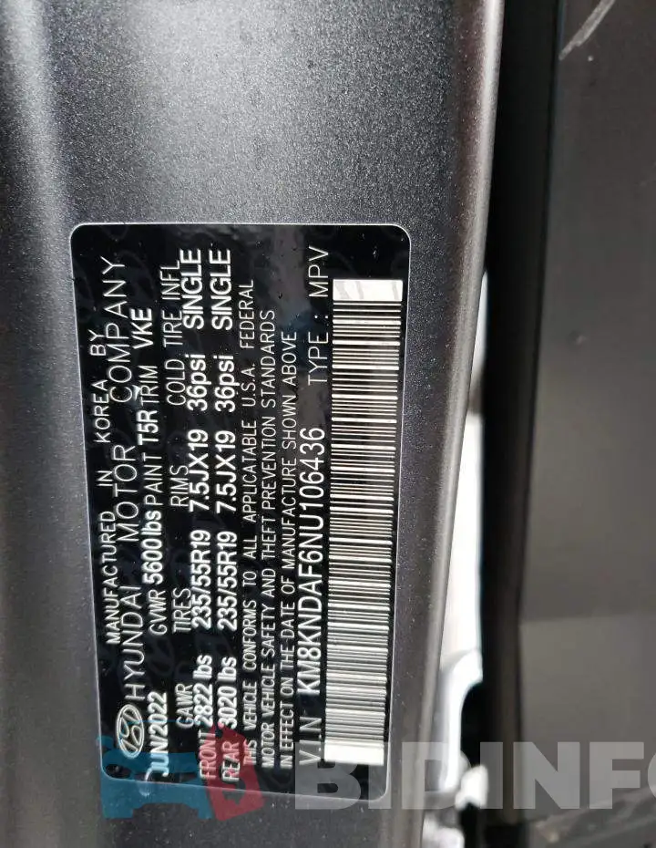 KM8KNDAF6NU106436 Photo# 13