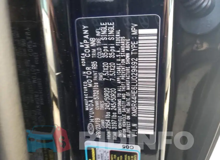 KM8R44HE6LU029692 Photo# 14