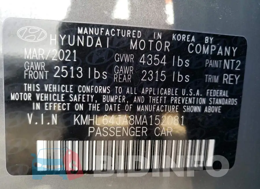 KMHL64JA8MA152081 Photo# 13