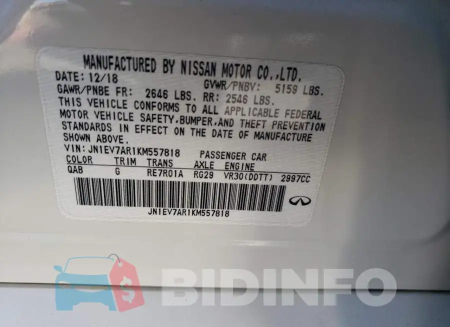 JN1EV7AR1KM557818 Photo# 12