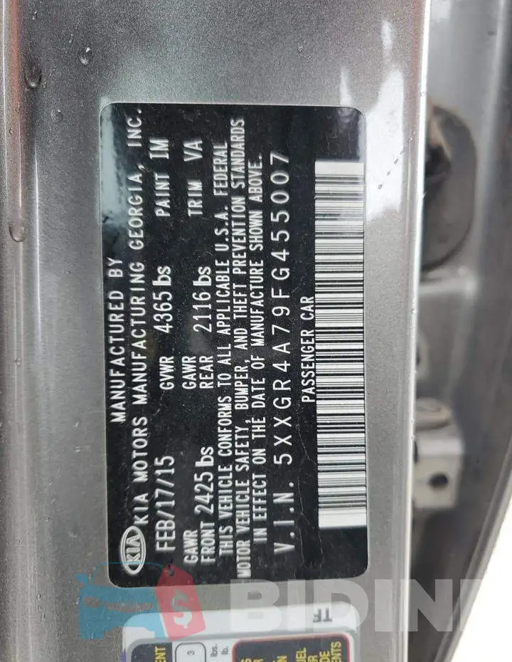 5XXGR4A79FG455007 Photo# 13