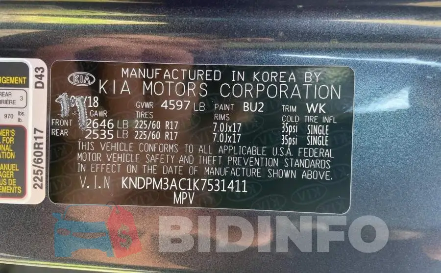 KNDPM3AC1K7351411 Photo# 10