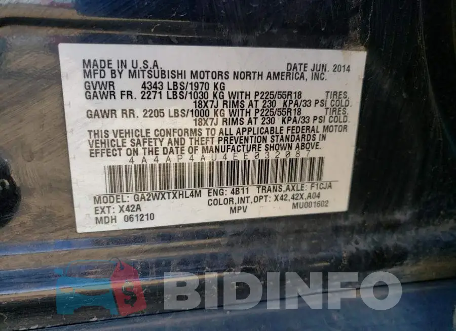 4A4AP4AU4EE032087 Photo# 13