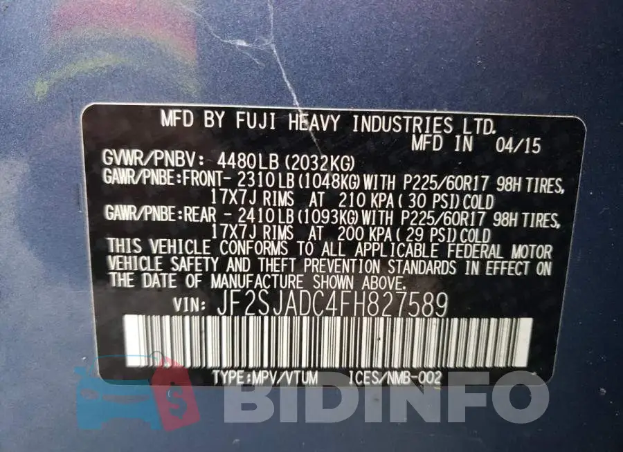 JF2SJADC4FH827589 Photo# 13