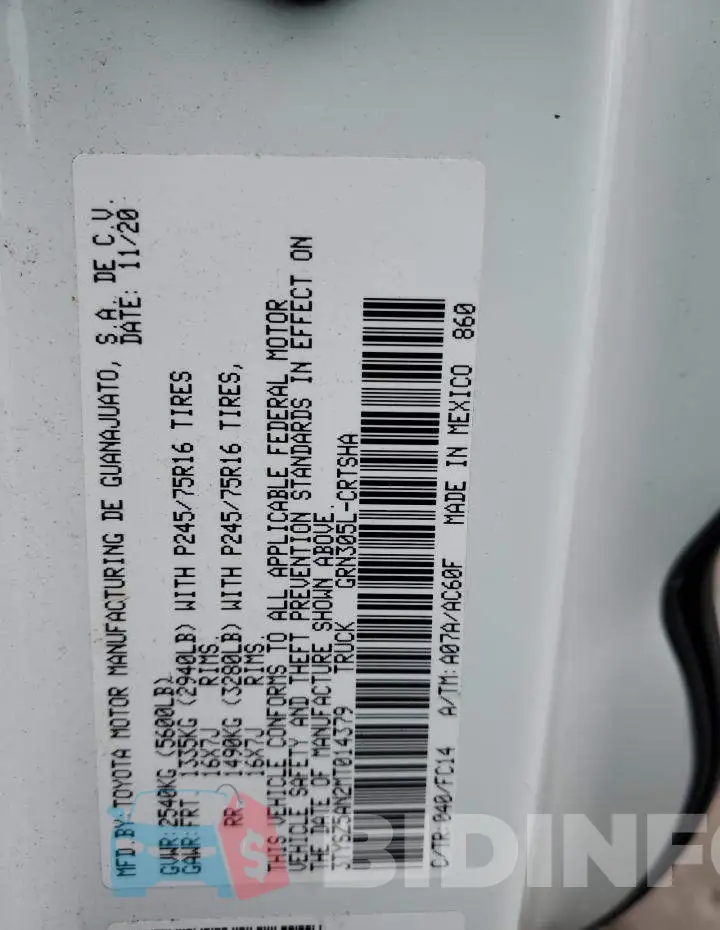 3TYSZ5AN2MT014379 Photo# 12