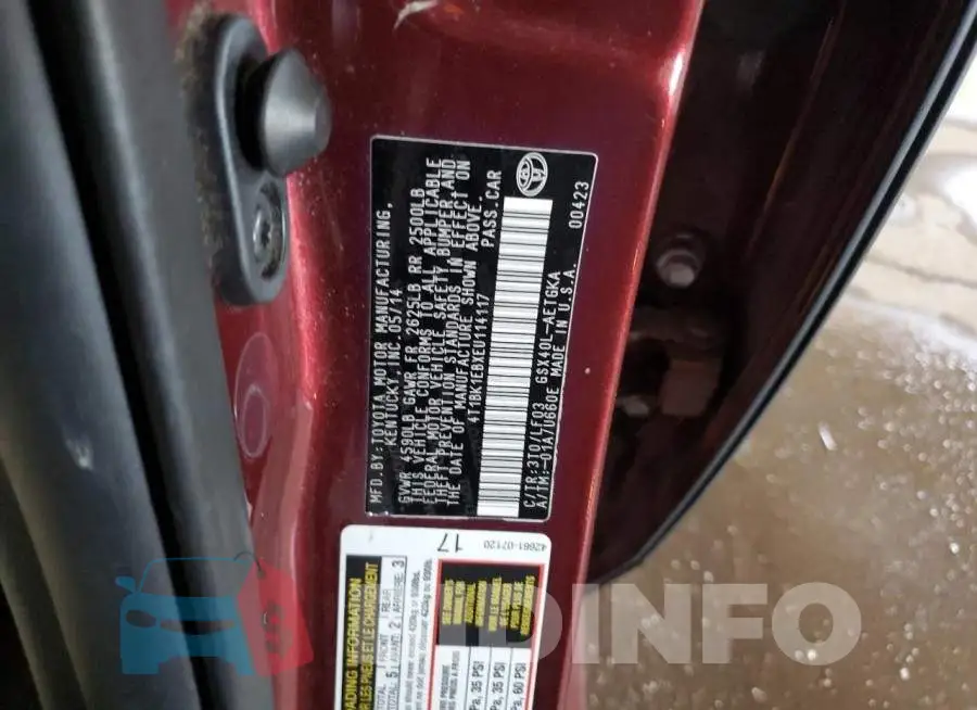4T1BK1EBXEU114117 Photo# 12