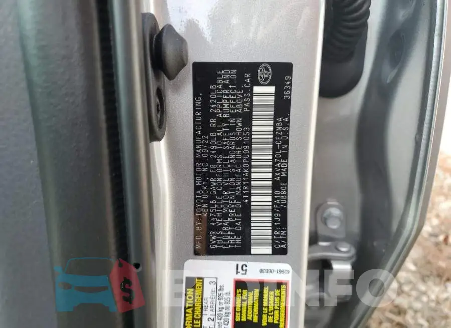 4T1R11AK0PU091053 Photo# 12