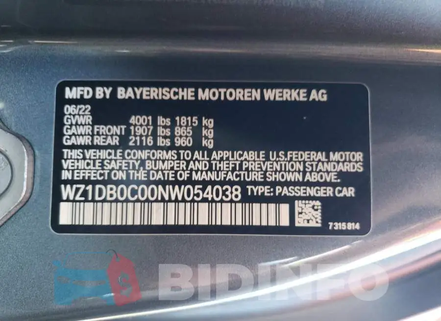 WZ1DB0C00NW054038 Photo# 12