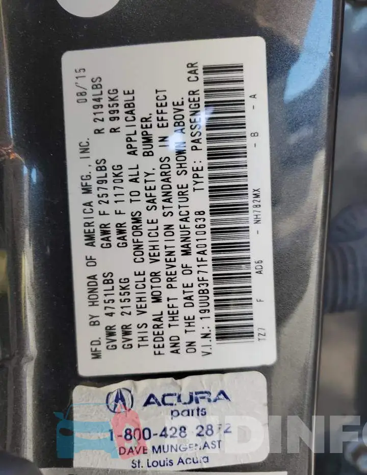 19UUB3F71FA010638 Photo# 12