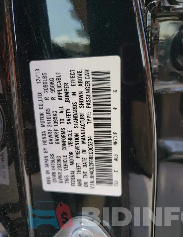 JH4CU2F68EC005234 Photo# 12